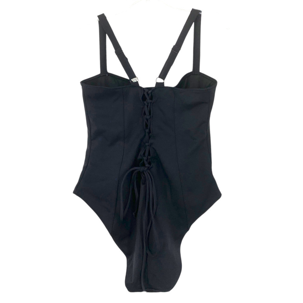 NEW Good American Plus Sz 6 3X Black Sculpt Corset One Piece Swimsuit NWOT - Picture 4 of 9
